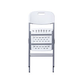 Popular Outdoor White Plastic Folding Chairs With Two Bars Strengthened