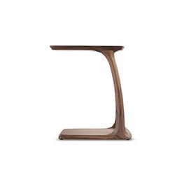 Elegent Brown Small Walnut Side Table C Shape Northern European Design